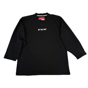 CCM Hockey Shirt Youth L/XL Black Long Sleeve Athletic‎